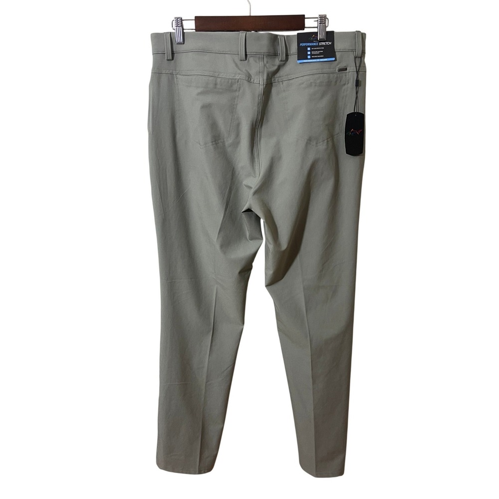 Greg Norman Mens Performance Stretch Golf Pants Sage Green 36x32 G7S25XMP737 NWT - Picture 3 of 7